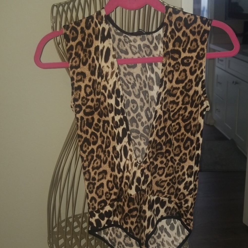 Cheetah print body suit